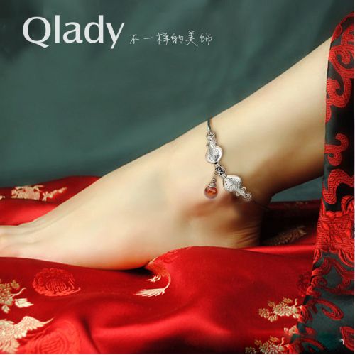 Chaine de cheville Femme QLADY Argentée - Ref 3103840