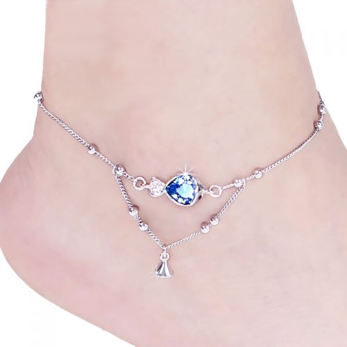 Chaine de cheville Femme ECAL ICARLO en Alliage argent plaque or - Ref 3103914