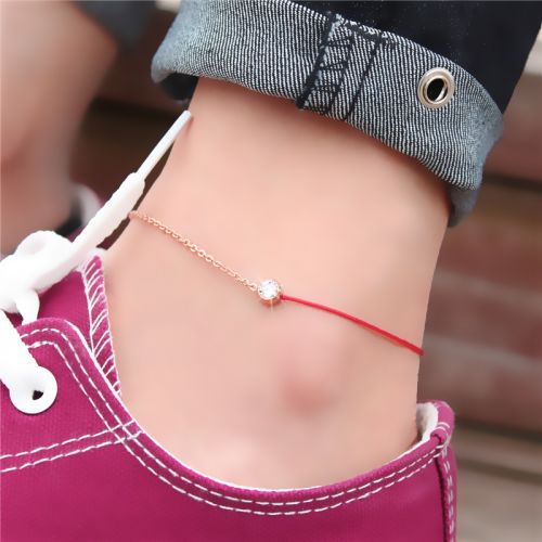 Chaine de cheville Femme Bijoux CHERIE en Acier au titane - Ref 3103942