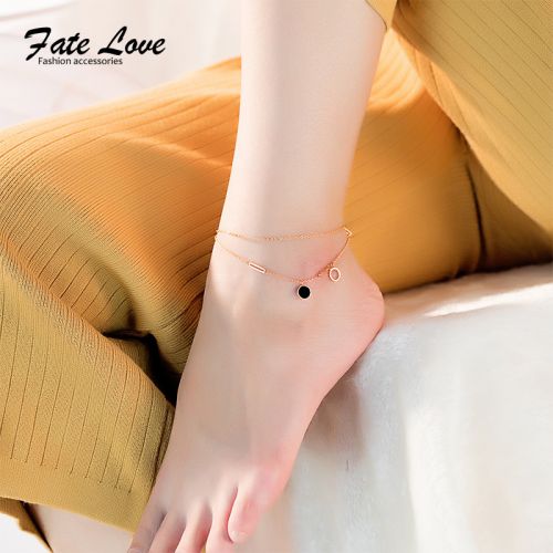 Chaine de cheville Femme FATE LOVE en Acier au titane - Ref 3104210