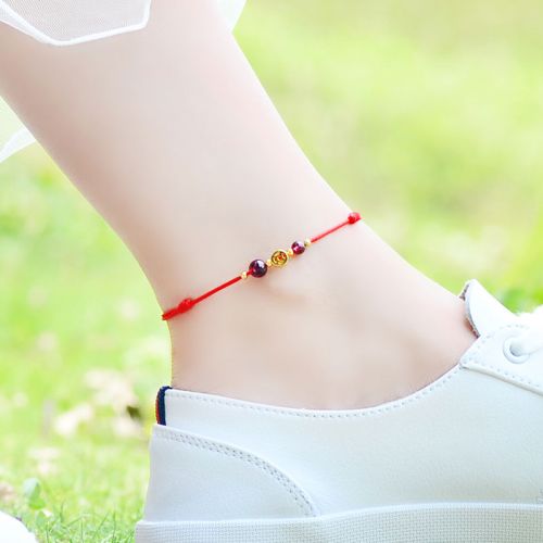 Chaine de cheville Femme en Cristal naturel pierre semi-precieuse - Ref 3104250
