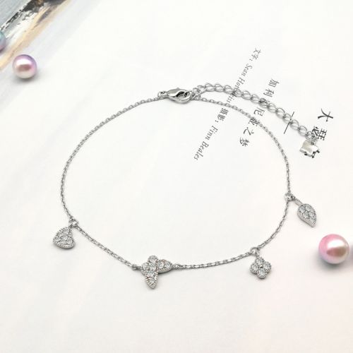 Chaine de cheville Femme en Zircon naturel - Ref 3104399