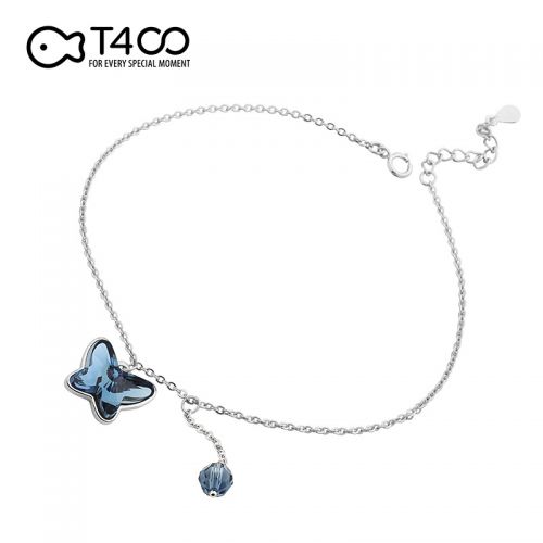 Chaine de cheville Femme T400 en S925 Argent Zircon cubique synthetique Cristal - Ref 3104452