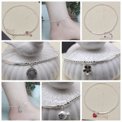 Chaine de cheville Femme Argentée - Ref 3104599