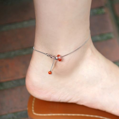 Chaine de cheville Femme VISHI en Cristal naturel pierre semi-precieuse - Ref 3104735