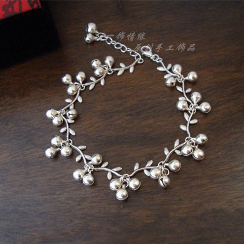 Chaine de cheville en Alliage argent plaque or - Ref 3104758
