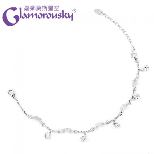 Chaine de cheville Femme GLAMOROUSKY en Cristal artificiel - Ref 3104854