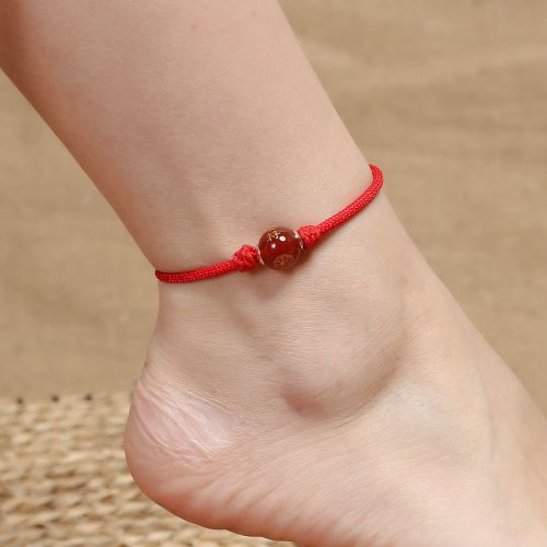 Chaine de cheville Femme en Cristal naturel pierre semi-precieuse - Ref 3104994