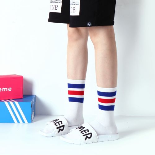  Chaussettes - collants version ne des trois chaussettes barre Filles Harajuku bandes sur japonais cha