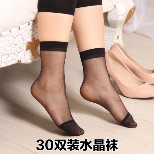  Chaussettes - collants QIANSILU paires de chaussettes habillées en cristal Ref 759770