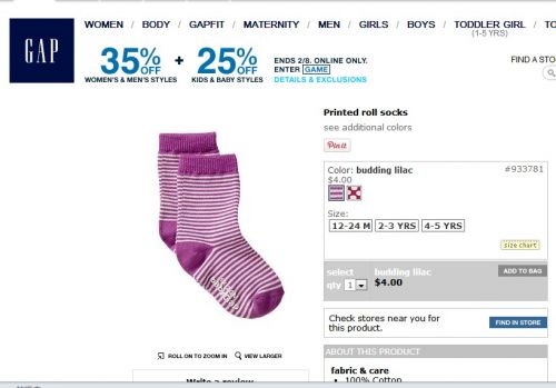 Chaussettes pour bébé - Ref 2110125