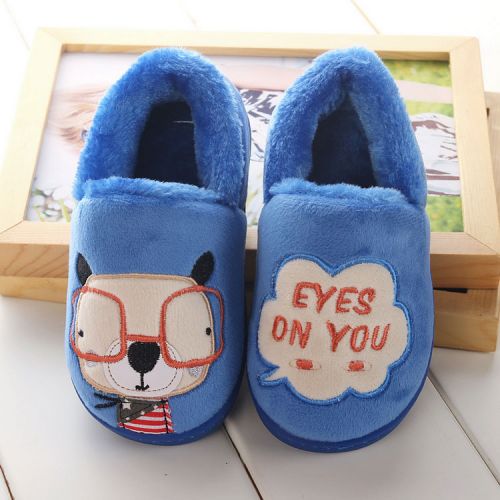 Chaussons enfants en pour hiver - semelle caoutchouc antidérapant Ref 1003786