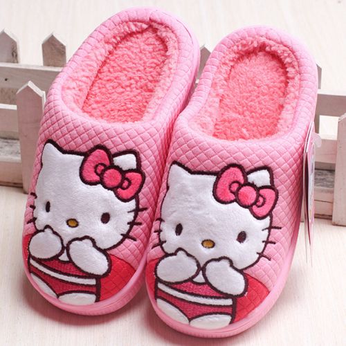 Chaussons enfants en HELLOKITTY pour hiver - semelle caoutchouc antidérapant Ref 1003881