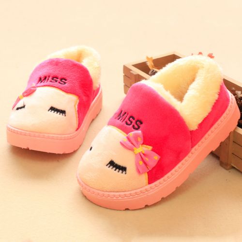 Chaussons enfants en pour hiver - semelle caoutchouc naturel Ref 1003893