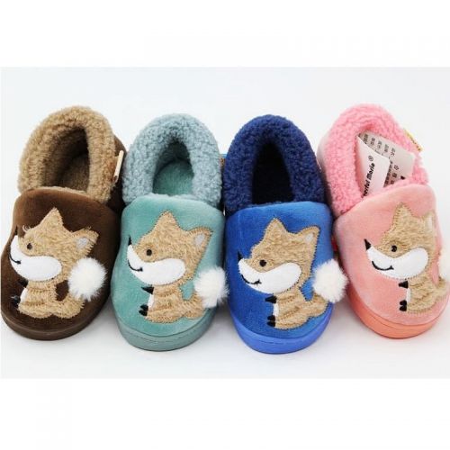 Chaussons enfants en pour hiver - semelle caoutchouc antidérapant Ref 1004602