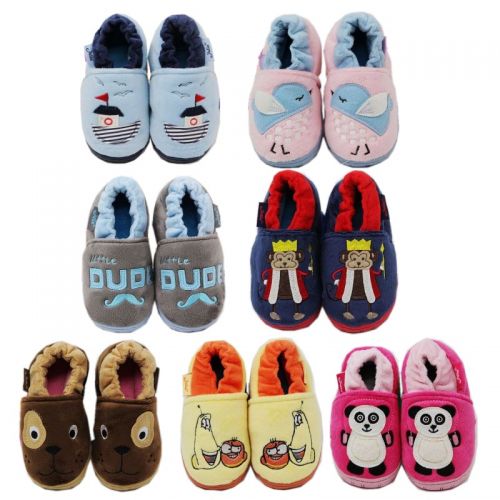 Chaussons enfants en pour hiver - semelle caoutchouc antidérapant Ref 1004622
