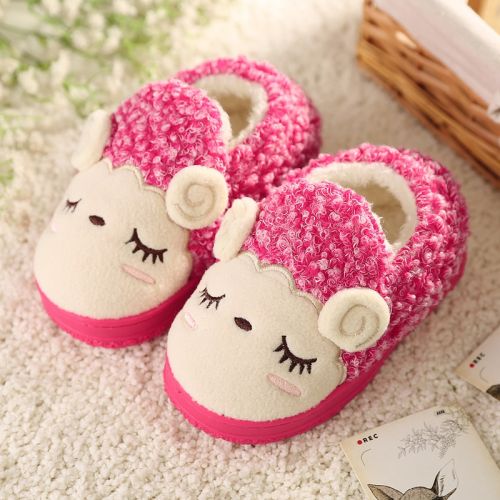Chaussons enfants en coton pour hiver - semelle plastique Ref 1004777