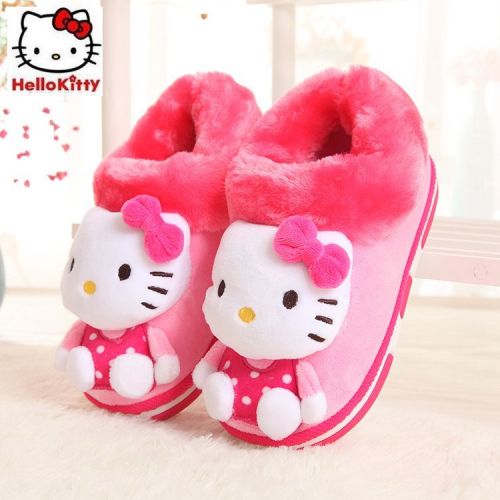 Chaussons enfants en HELLO KITTY pour hiver - semelle plastique Ref 1005217
