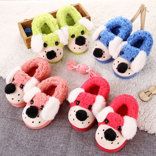Chaussons enfants en pour hiver - semelle caoutchouc antidérapant Ref 1005847