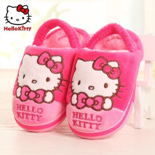 Chaussons enfants en HELLO KITTY pour hiver - semelle caoutchouc antidérapant Ref 1006093