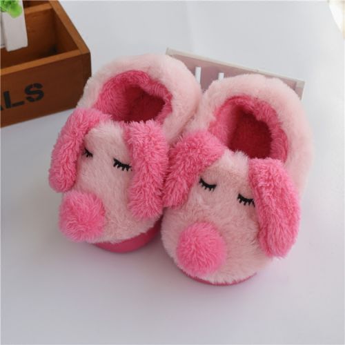 Chaussons enfants en velours côtelé pour hiver - semelle caoutchouc antidérapant Ref 1006353