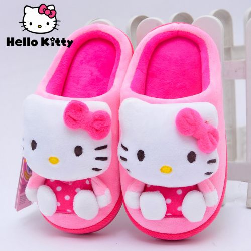 Chaussons enfants en HELLO KITTY pour hiver - semelle caoutchouc antidérapant Ref 1006673