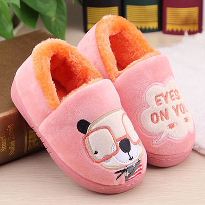 Chaussons enfants en pour hiver - semelle caoutchouc antidérapant Ref 1007171