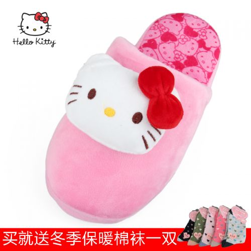 Chaussons enfants en HELLO KITTY pour printemps - semelle caoutchouc Ref 1007536
