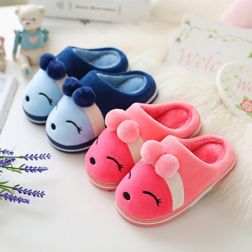 Chaussons enfants en coton pour hiver - semelle caoutchouc Ref 1007667