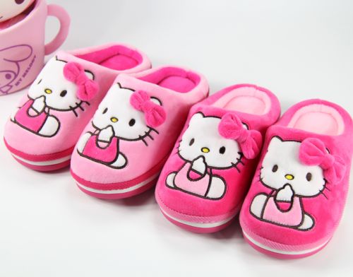 Chaussons enfants en HELLO KITTY pour hiver - semelle plastique Ref 1007909
