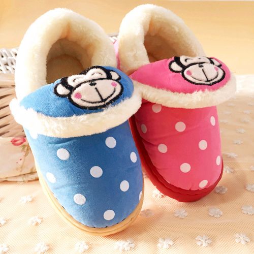 Chaussons enfants en coton pour hiver - semelle caoutchouc Ref 1008027