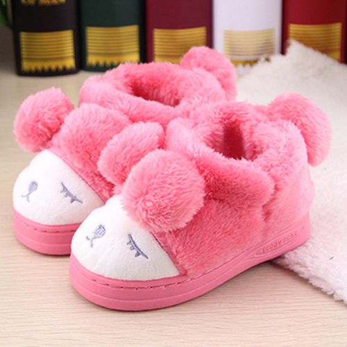 Chaussons enfants en pour hiver - semelle caoutchouc antidérapant Ref 1008413