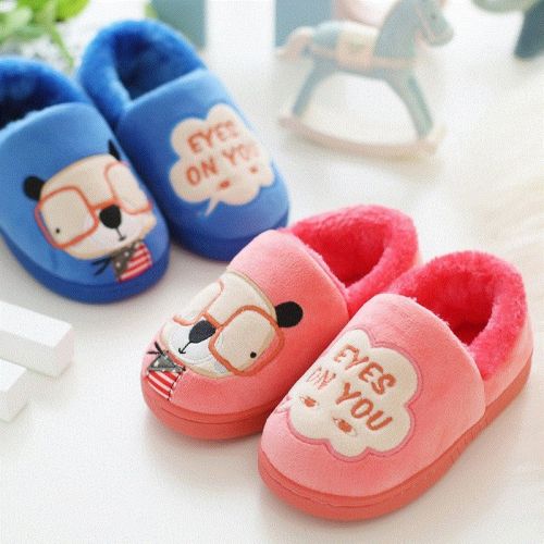Chaussons enfants en pour hiver - semelle caoutchouc Ref 1008699