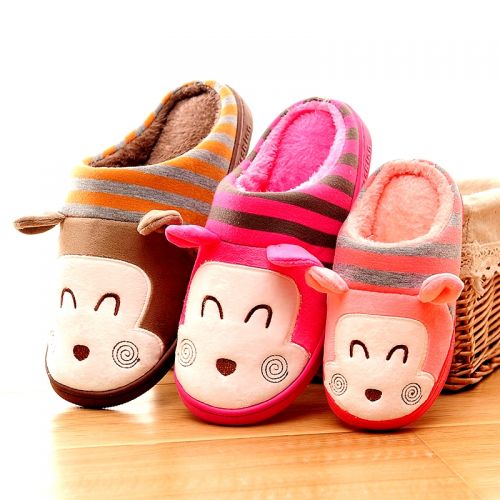  Chaussons enfants en coton pour hiver - semelle caoutchouc antidérapant Ref 1009178