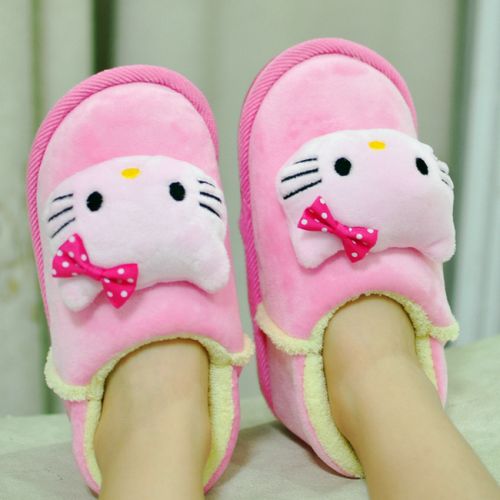 Chaussons enfants en coton pour hiver - semelle caoutchouc Ref 1009583