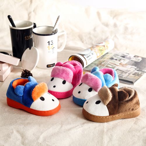 Chaussons enfants en pour hiver - semelle caoutchouc antidérapant Ref 1009625