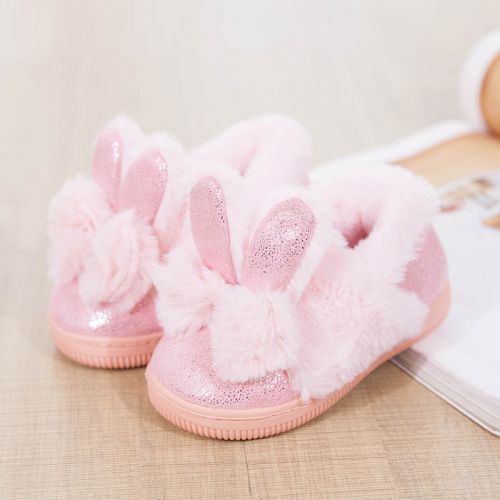 Chaussons enfants en cuir synthétique pour hiver - semelle caoutchouc antidérapant Ref 1010256