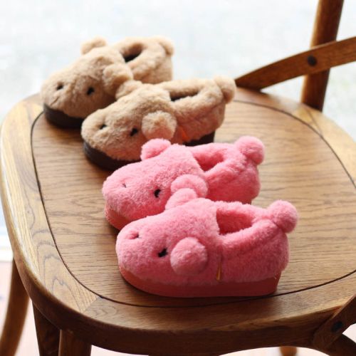 Chaussons enfants en pour hiver - semelle caoutchouc antidérapant Ref 1010317