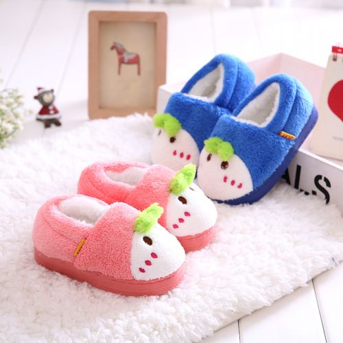 Chaussons enfants en coton pour hiver - semelle plastique Ref 1010320
