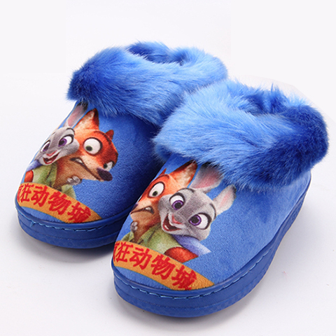 Chaussons enfants en pour hiver - semelle caoutchouc naturel Ref 1010378
