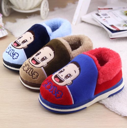 Chaussons enfants en pour hiver - semelle caoutchouc antidérapant Ref 1010390