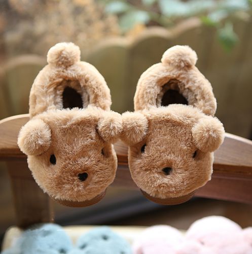 Chaussons enfants en pour hiver - semelle caoutchouc naturel Ref 1011778