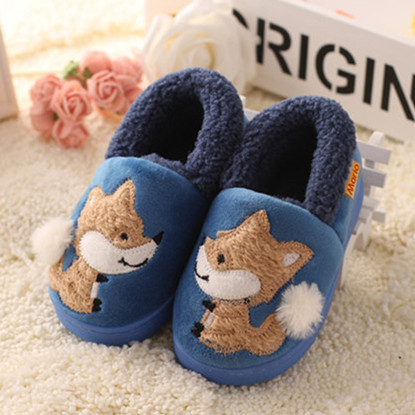 Chaussons enfants en pour hiver - semelle caoutchouc naturel Ref 1011808