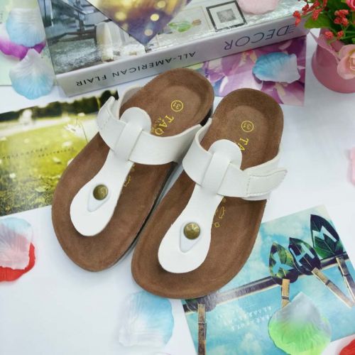 Chaussons enfants en Cuir spatial - semelle bois Ref 1012075
