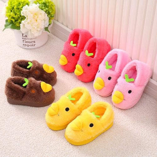 Chaussons enfants en pour hiver - semelle caoutchouc Ref 1012263