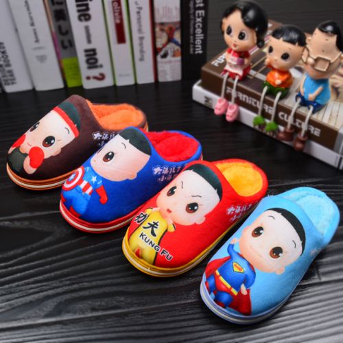 Chaussons enfants en pour hiver - semelle caoutchouc antidérapant Ref 1013315