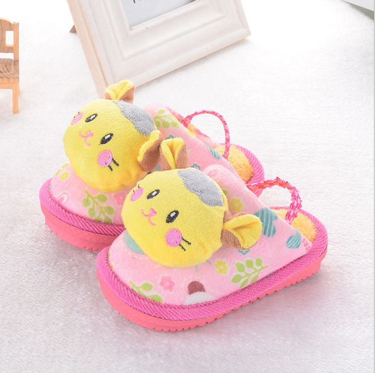 Chaussons enfants en similicuir pour hiver - semelle caoutchouc naturel Ref 1013504