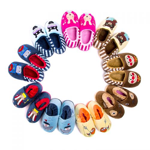 Chaussons enfants en pour hiver - semelle plastique Ref 1013654