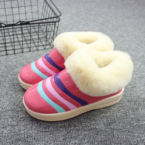 Chaussons enfants en Cuir spatial pour hiver - semelle plastique Ref 1013715