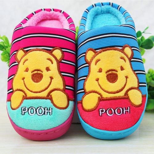 Chaussons enfants en pour hiver - semelle caoutchouc antidérapant Ref 1014045